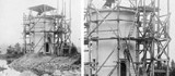 Bygging av vanntårn ved Herefoss stasjon